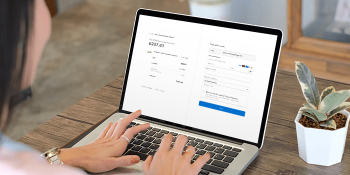 Payment Gateways Checkout on Laptop