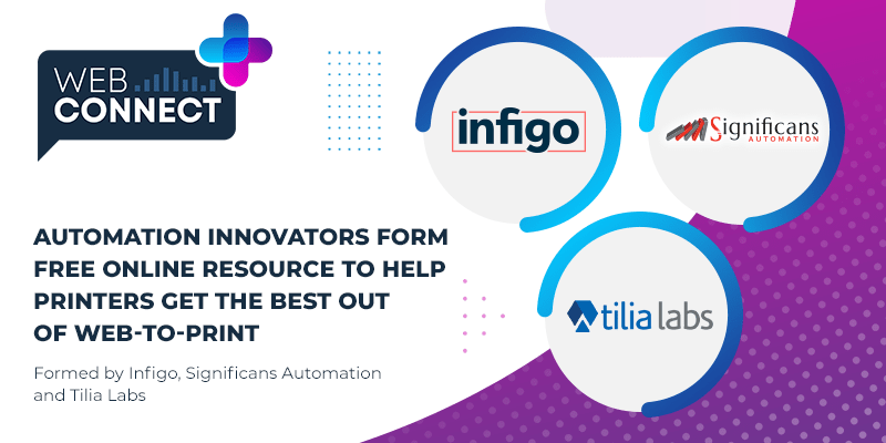 webconnect+ banner image with Infigo, Significans, and Tilia Labs