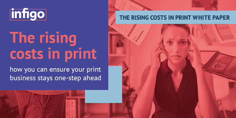 Woman looking worried with invoices falling beside her