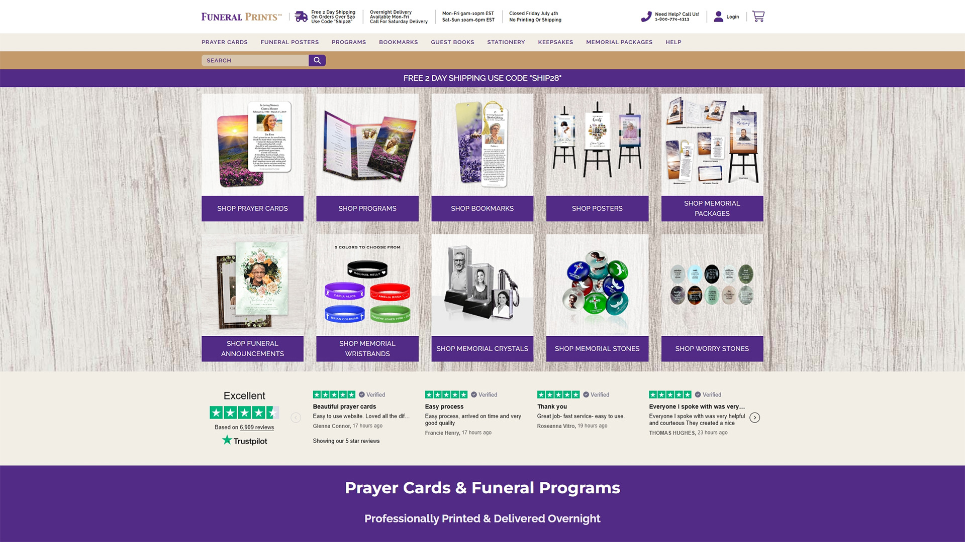 Funeral Prints Storefront