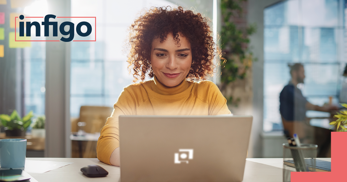 Person on Laptop with Glowing Edges