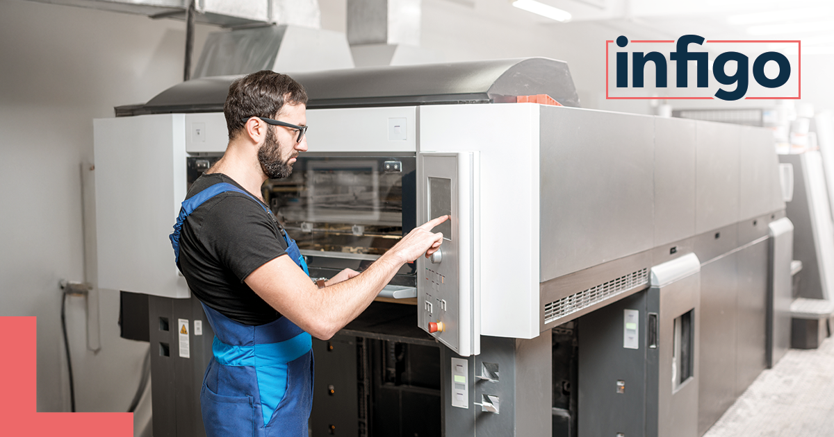Man using Large-Format Printer